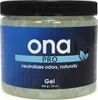 A clear, well-lit product shot of an Ona Gel Pro odor neutralizer in a clear plastic jar with a black lid. Náhľad obrázku produktu