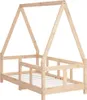 vidaXL Detská postieľka 70x140 cm z masívneho borovicového Náhľad obrázku produktu 3