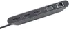 A black multiport adapter with various ports is shown against a white background. Produktbild-Vorschau