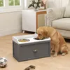 Pawhut PawHut Podnoszona miska do karmienia z szufladą i 2 Podgląd zdjęcia produktu 2