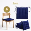 Lavea® Sitzkissen 40x40 cm - 4er Set,  mit Stoffbändern – Produktbild-Vorschau 2
