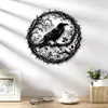 Metall-Wanddeko Krähe, 30x30 cm, schwarz, für Innen & Außen Productafbeelding-voorbeeld
