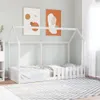 vidaXL Detská posteľ domček posteľ biela 80x200 cm masívne Náhľad obrázku produktu 2