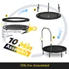 Trampoline pliable de 101 cm avec poignée – ressorts Voir les images du produit 3