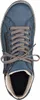 A top-down view of a blue women's boot with laces and a zipper. Anteprima dell’immagine prodotto