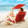 CASARIA® Sonnenliege Klappbar mit Rädern & Sonnendach Produktbild-Vorschau 4