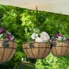 Set di 3 vasi sospesi Relaxdays, cesto in metallo e inserto Anteprima dell’immagine prodotto 5