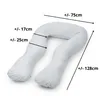 A U-shaped pregnancy pillow is shown on a white background with dimensions indicated by lines and text. Náhľad obrázku produktu