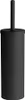 A black toilet brush with a lid and handle, shown against a white background. Produktbild-Vorschau