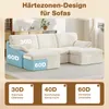Ecksofa - Wohnzimmersofa 240 cm breit  - Couch U-Form - Produktbild-Vorschau 5