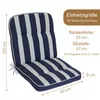 Herlag Niedriglehnerauflage Tilly 100x50x6cm Blockstreifen Produktbild-Vorschau 4
