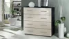 Vladon Sideboard Pavos, Kommode mit 4 Schubladen, Schwarz Produktbild-Vorschau 2