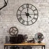 OKWISH Große Metall Wanduhr 50 cm Vintage-Wanduhr Leise Produktbild-Vorschau 12