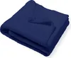 A folded navy blue blanket is shown on a white background. Produktbild-Vorschau