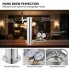 Kegerator-bierstankset, roestvrij staal, dubbele manometer, Productafbeelding-voorbeeld 2