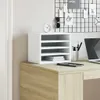 vidaXL Stolní organizér bílý 36x26x29,5 cm Materiál na bázi Náhled obrázku produktu 3