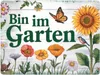 Bin im Garten Metallschild XL in 21x28 cm mit Schmetterling Produktbild-Vorschau 1
