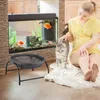 Relaxdays kattenhangmat, staand, verhoogde kattenhangstoel, Productafbeelding-voorbeeld 3