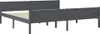 A dark gray wooden bed frame with a slatted mattress base is shown against a white background. Náhled obrázku produktu