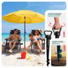 VOUNOT® Sonnenschirm Strandschirm 200cm mit Tragetasche und Produktbild-Vorschau 5