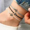 Zestaw 3 bransoletek na kostkę w stylu boho z motywem Podgląd zdjęcia produktu 5