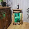 Holzfassbar mit RGB-LED-Aufsatz zur Lagerung von Alkohol Produktbild-Vorschau 3