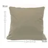 Kissenbezug 2er Set 50x50 cm Sand Beige Samt weich Produktbild-Vorschau 3