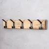Garderobe Holz L55cm Hakenleiste 5 Haken Eiche Wanddeko Produktbild-Vorschau 2