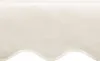 A close-up view of the scalloped edge of a cream-colored awning. Produktbild-Vorschau