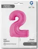Pallone gonfiabile numero 2 rosa 102 cm extra large Anteprima dell’immagine prodotto 5