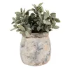 Clayre & Eef Blumentopf Ø 14x14 cm Beige Blau Terrakotta Produktbild-Vorschau 2