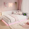 INONEFT, cama tapizada de 140x200 cm, sofá cama tipo chaise Vista previa de la imagen del producto 5