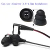 A close-up image showing earbud tips and a pair of earbuds, with measurement indicators. Podgląd zdjęcia produktu