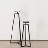 Bougeoir en verre sur support métallique COSA, 75-95 cm Voir les images du produit 3