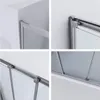 Duschtür Glas 80 cm Dusche Schiebetür 3 Teilig Dreiteilig Produktbild-Vorschau 5