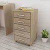 vidaXL Armoire de bureau à tiroirs sur roulettes 5 tiroirs Voir les images du produit 2