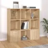 vidaXL Regál Sonoma Dub 98x30x98 cm odvodený výrobok z Náhľad obrázku produktu 2