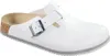 A white BIRKENSTOCK Boston Super Grip Clog is shown from a side angle on a white background. Produktbild-Vorschau