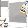 tillvex® Klemmmarkise Senkrechtmarkise 120x310cm Grau mit Produktbild-Vorschau 1