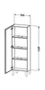 Halbhochschrank L-CUBE 500x243x1320mm Ans re nussbaum Produktbild-Vorschau 2