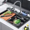 Evier de cuisine, matériau granit, robinet intégré et Voir les images du produit 3