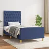 Bettgestell mit Kopfteil Blau 100x200 cm Stoff , Klassische Produktbild-Vorschau 1