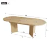A diagram of an oval dining table with dimensions shown. Náhľad obrázku produktu