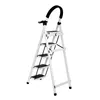 A white step ladder with black treads and a black handle, shown against a white background. Voir les images du produit