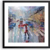 Gerahmtes Poster - Schwarzer Rahmen - Acryl Stadt Regen - Produktbild-Vorschau 1