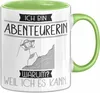 Abenteurerin Tasse Geschenk Ich Bin Abenteurerin Warum Weil Produktbild-Vorschau 1