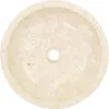 A top-down view of a round marble sink with a hole in the center. Náhľad obrázku produktu