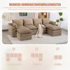 4-osobowa sofa modułowa w kolorze khaki z 2 pufami, narożna Podgląd zdjęcia produktu 8