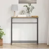 vidaXL Konzolový stolek Artisan – dub 75 x 19,5 x 75 cm, Náhled obrázku produktu 4