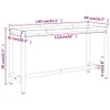 A diagram showing the dimensions of a table. Podgląd zdjęcia produktu